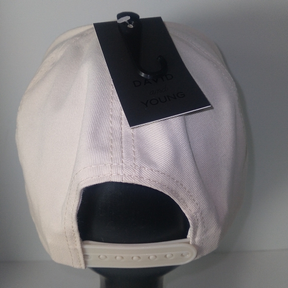 DAVID And YOUNG Put It On My Husband's Tab Cream and Black Cap Hat NWT - Picture 4 of 6